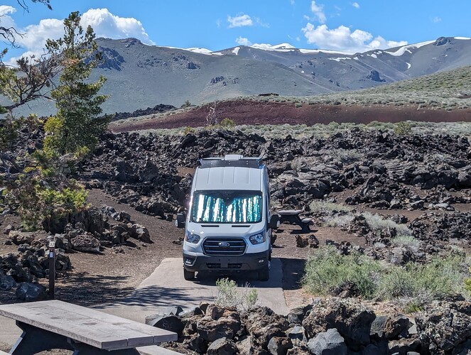 Camping in the lava field