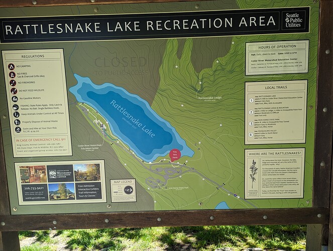 Rattlesnake lake recreation area