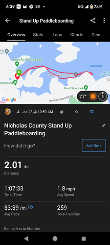 garmin paddle tracks